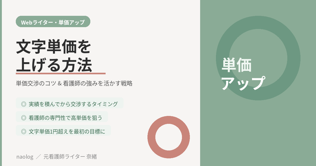Webライター 文字単価 上げ方