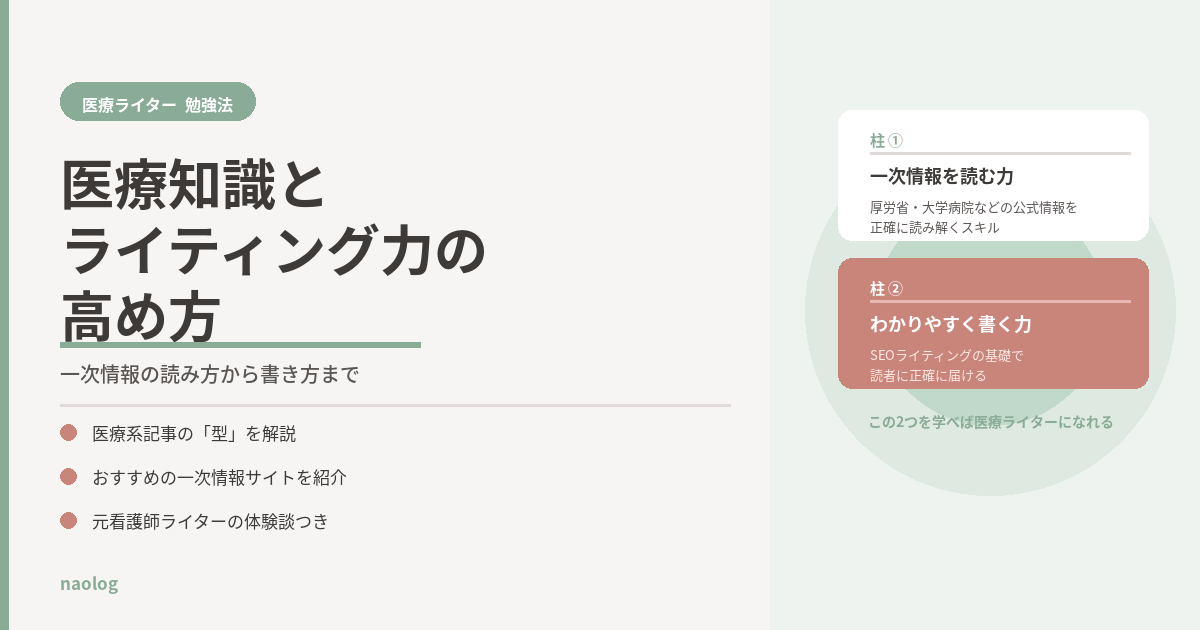 医療ライター 勉強方法