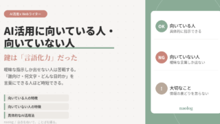 AI活用 向いている人 向いていない人