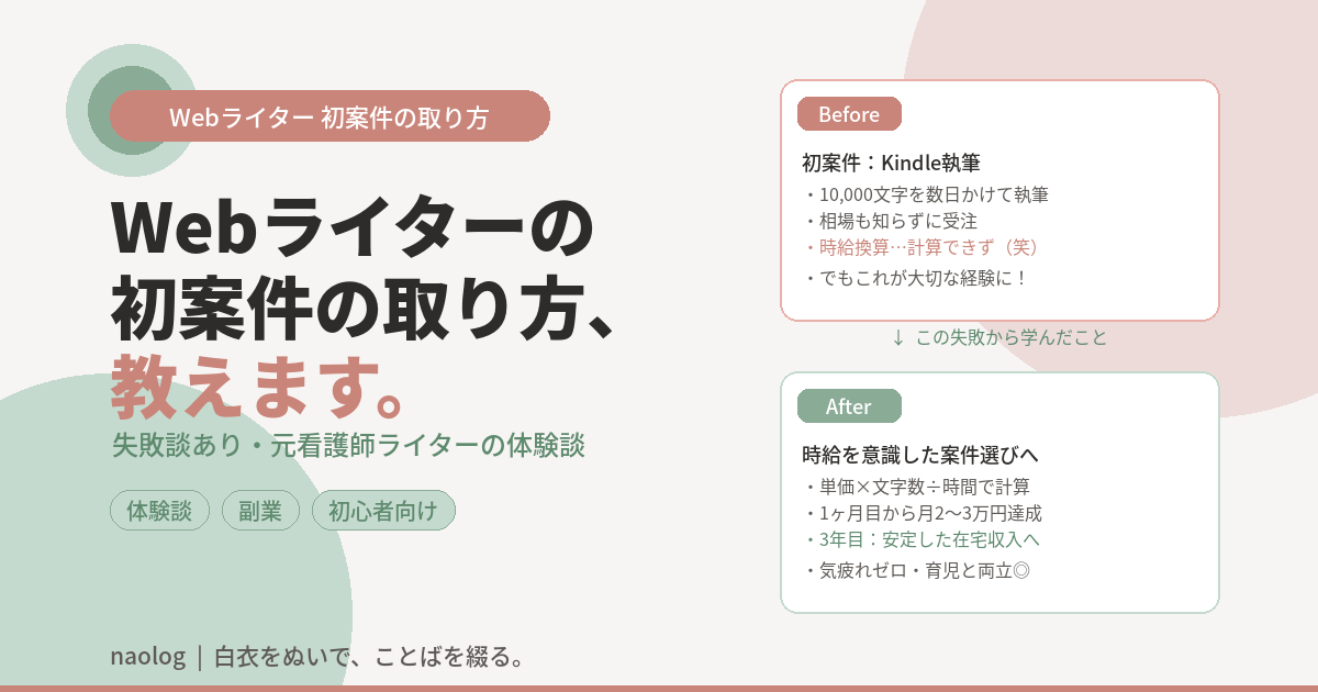 Webライター 初案件
