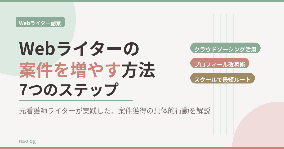 Webライター 案件 増やし方