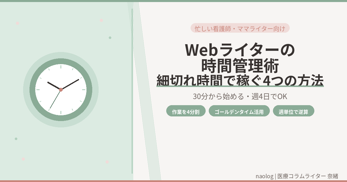Webライター 時間管理