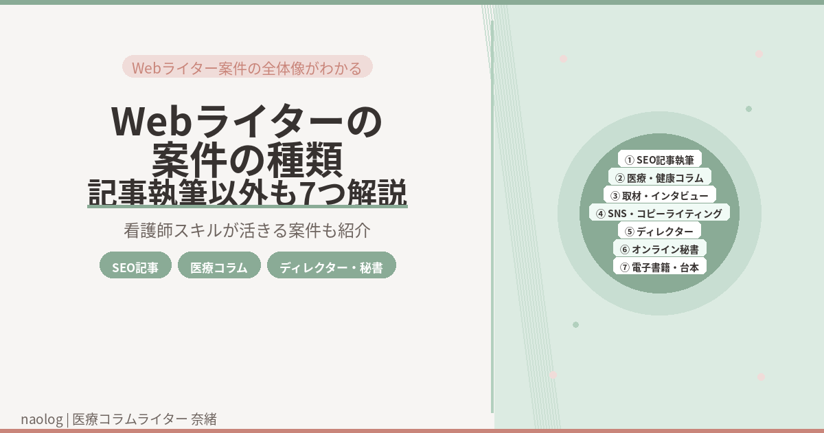 Webライター 案件 種類