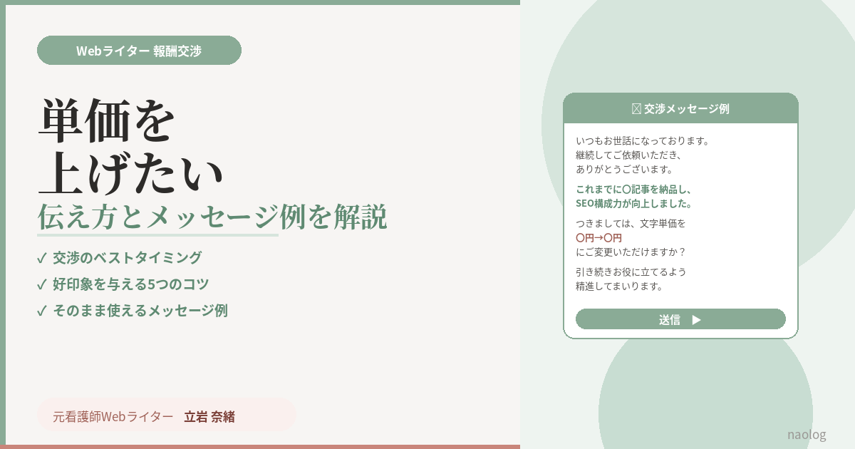 Webライター 報酬 交渉